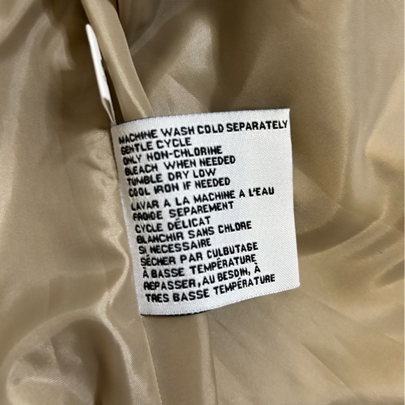 Black Rivet | Double Breasted Trench Coat | Beige | Ruffle Detail | Size XL - Picture 7 of 10